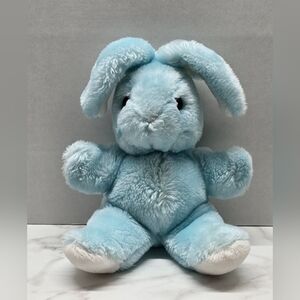 Vintage Blue Bunny Musical Plush Rabbit Wind Up Toy Plays Peter Cottontail 11"